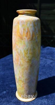 Rare Antique Ruskin Souffle Lustre Glazed Rolling Pin Vase Date 1924 Art Pottery