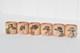 Rare Art Deco 1920s' Painted Porcelain Napkin Rings Depicting 6 Flapper Girls