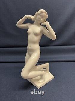 Rare Art Deco Augarten Wien Porcelain Nude Woman Figurine