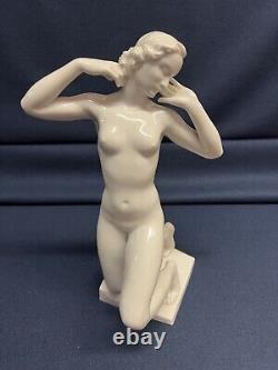 Rare Art Deco Augarten Wien Porcelain Nude Woman Figurine