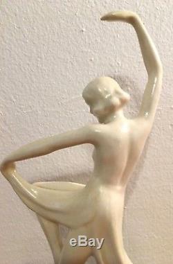 Rare Art Deco Cowan Pottery Loveliness Nude Dancer Flower Frog Buy It Now