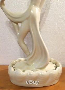 Rare Art Deco Cowan Pottery Loveliness Nude Dancer Flower Frog Buy It Now