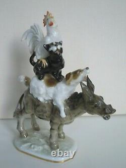 Rare Art Deco Hutschenreuther-rosenthal Porcelain Figurine Bremen Town Musicians