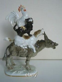 Rare Art Deco Hutschenreuther-rosenthal Porcelain Figurine Bremen Town Musicians