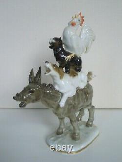 Rare Art Deco Hutschenreuther-rosenthal Porcelain Figurine Bremen Town Musicians