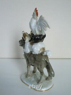 Rare Art Deco Hutschenreuther-rosenthal Porcelain Figurine Bremen Town Musicians