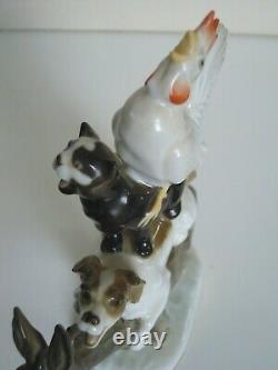 Rare Art Deco Hutschenreuther-rosenthal Porcelain Figurine Bremen Town Musicians