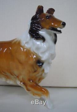 Rare Art Deco Hutschenreuther-rosenthal Rough Collie Dog Porcelain Figurine