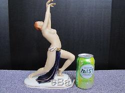 Rare Art Deco Porcelain Nude Dancer Figurine