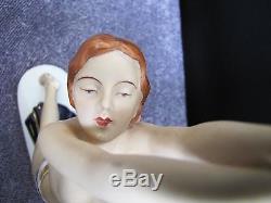 Rare Art Deco Porcelain Nude Dancer Figurine