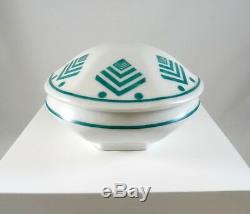 Rare Art Deco Small Porcelaine Trinket Jewelry Box Bauhaus By Beyer & Bock