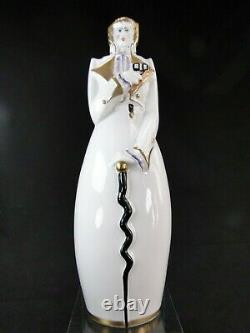 Rare Bouteille Porcelaine De Limoges Art Deco Esprit Robj Moderniste