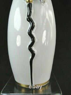 Rare Bouteille Porcelaine De Limoges Art Deco Esprit Robj Moderniste