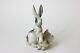 Rare Ceramic Porcelain Bunny Rabbits By Ugo Zaccagnini Art Pottery, 1930