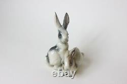 Rare Ceramic Porcelain Bunny Rabbits by Ugo Zaccagnini Art Pottery, 1930