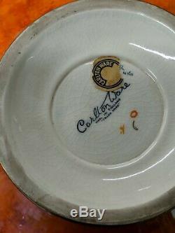 Rare Fighting Cocks' Carlton Ware charger, pattern no. 4161, printed and painted
