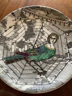 Rare Fornasetti Le Arpie Gentili Lady Bird Coasters Italy