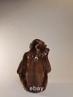 Rare German Goebel Art Deco Porcelain Animal Monkey Marked Perfume Figure Lamp