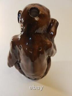 Rare German Goebel Art Deco Porcelain Animal Monkey Marked Perfume Figure Lamp