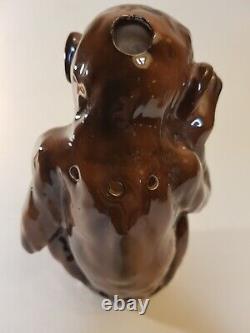 Rare German Goebel Art Deco Porcelain Animal Monkey Marked Perfume Figure Lamp