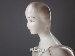 Rare Goldscheider Elegant Art Deco Woman Figurine in Fine Porcelain