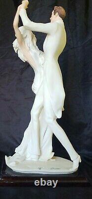 Rare Guiseppe Armani Porcelain Tango Couple Dancing Figurin Art Deco Stunning