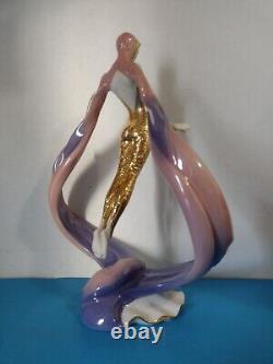 Rare Htf The Franklin Mint Daybreak In Gold Fine Porcelain Figurine