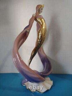 Rare Htf The Franklin Mint Daybreak In Gold Fine Porcelain Figurine