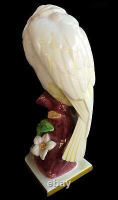 Rare Large Antique Hutschenreuther Porcelain parrot Cockatoo Figurine