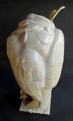 Rare Large Antique Hutschenreuther Porcelain parrot Cockatoo Figurine
