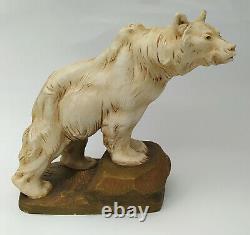 Rare Large Antique Royal Dux Porcelain figure of a bear by Otto Jarl 1910s
