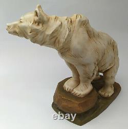 Rare Large Antique Royal Dux Porcelain figure of a bear by Otto Jarl 1910s