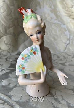 Rare Large Half-doll/demi-figurine/buste Porcelaine/teepuppe/art Deco/hertwig/xl