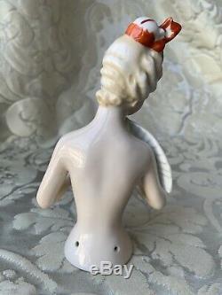 Rare Large Half-doll/demi-figurine/buste Porcelaine/teepuppe/art Deco/hertwig/xl