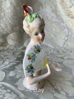 Rare Large Half-doll/demi-figurine/buste Porcelaine/teepuppe/art Deco/hertwig/xl