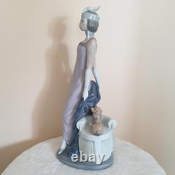 Rare Lladro 5174 Couplet Lady Porcelain Figurine Retired art deco sculpture