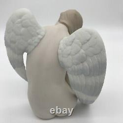 Rare! Llardo Porcelain Figurine Sitting Angel Hand Painted 6 NWOB