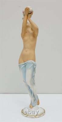 Rare Nude HUGE 17 Art Deco Muller Volkstedt Porcelain Figurine Circa 1920s