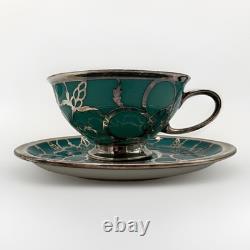 Rare Stunning Rosenthal 1920-30s Silver Overlay Art Deco Tea Service Set