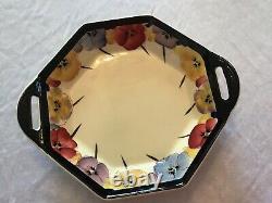 Rare Vintage 6.5 Royal Doulton Dish Pansy Design 1920-1939 Art Deco