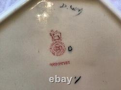 Rare Vintage 6.5 Royal Doulton Dish Pansy Design 1920-1939 Art Deco