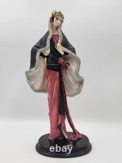 Rare Vintage A. Santini Art Deco Lady Large Sculpture Signed. 18 Inch. Mint Cond