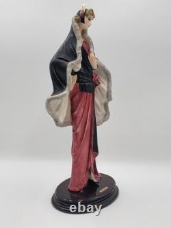 Rare Vintage A. Santini Art Deco Lady Large Sculpture Signed. 18 Inch. Mint Cond