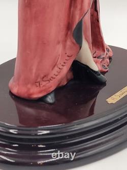Rare Vintage A. Santini Art Deco Lady Large Sculpture Signed. 18 Inch. Mint Cond