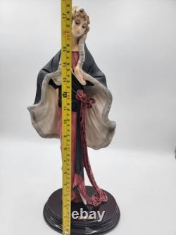 Rare Vintage A. Santini Art Deco Lady Large Sculpture Signed. 18 Inch. Mint Cond