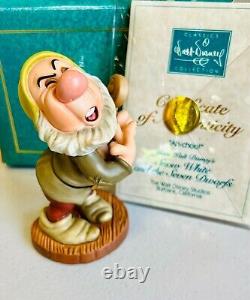 Rare Walt Disney Ah-choo! Sneezy Snow White & Seven Dwarfs COA Brand New