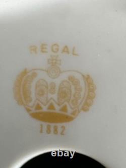 Regal Porcelain Hand-Painted Covered Urn, 18 Floral & Lattice Gilt, Art Deco