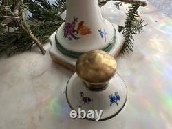 Regal Porcelain Hand-Painted Covered Urn, 18 Floral & Lattice Gilt, Art Deco