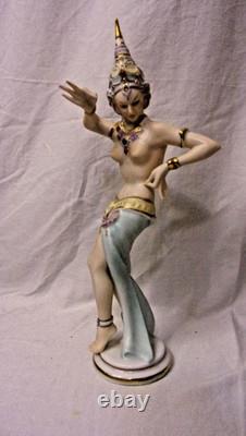 Reine Handarbeit Dresden Bali Dancer Porcelain Figurine Stunning Rare 11