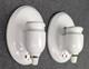 Restored 1930s Art Deco, White Porcelain Sconces Withrotary Switches, Guaranteed
